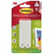 Command 3M Large White Picture Hanging Adhesive Strip Holds 7.2kg Pack of 4 | 3M17206 image