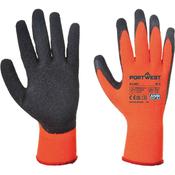 Portwest A140 Thermal Grip Latex Gloves - Orange/Black image