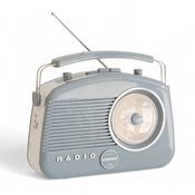 Steepletone Portable Retro FM Radio - Grey | BRIGHTONGYBT image