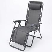 Culcita Zero Gravity Recliner Relaxer Chair - Charcoal Grey (Sun Lounger)