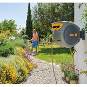 Hozelock Wall Mounted Hose Reel with 25 Metre Hose Auto Reel + FREE Spray Gun | HOZ100100879 image
