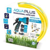 AquaPlus 30 Metre Professional Yellow Knitted Supersoft Fitted Garden Hose | KLP760164 image