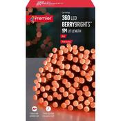 Premier 360 Low Voltage Multi Action LED Mini Berry Christmas Lights -  Red | LV254001R