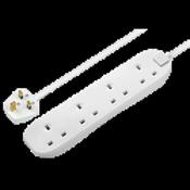 Masterplug 4 Gang 1 Metre Basics Extension Lead 13 Amp | BFG110N-MP