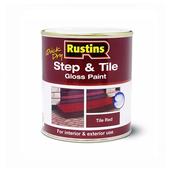 Rustins 500ml Step &amp; Tile Gloss Floor Paint - Tile Red | R479982 image