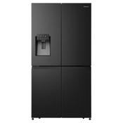 Hisense 584L 4 Door American Style Fridge Freezer Non Plumbed - Black | RQ760N4SBFE image