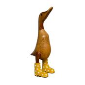 Lucky Ducks Duck with Yellow and White Spotted Wellie Boots 30cm | BR24096-095