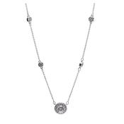 Newgrange Living Circular Round Cut Diamond Pendant - Silver | 600364