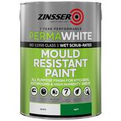 Zinsser PermaWhite Interior Matt Mould Resistant Paint 5 Litre - White | ZN610375 image