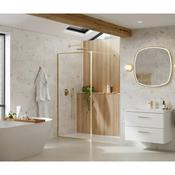 Merlyn 6 Series Sleek | Framed Wetroom Panels | 800 to 1200mm | Brushed Brass, Brushed Bronze, Matt Black