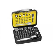 Stanley 1/4 Inch Drive Ratchet, Bit &amp; Socket Set 39 Piece | STA113906 image
