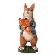 Country Living Rabbit with Bunch of Carrots Ornament | CL433 image