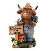 Country Living Highland Cows with Sign Welcome To My Garden | CL577