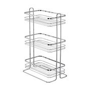 Croydex Free Standing 3 Tier Storage Basket - Chrome | CRXQM264041