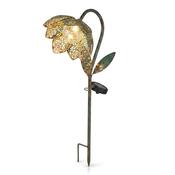 Smart Solar Garden Stake Damasque Solar Bloom - Verdigris | 1012555 image