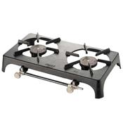 Foker Cast Iron Double Burner Gas Stove - Black | 1930-30 image
