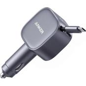 Anker Nano Car Charger 75W USB C Port and Built In Retractable USB C Cable | A2738HA2 image