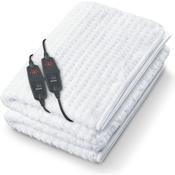 Beurer Super King Indulgence Plush Dual Control Heated Mattress Cover - White | 300.91 image