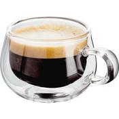 Judge Double Walled Glass Small Coffee Expresso Cups with Handle Set of 2 | JDG25 image