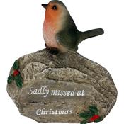 WGP Robin on Stone Memorial Sadly Missed at Christmas | CH458