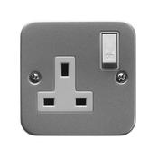 Powermaster 1 Gang 13 Amp Switched Metal Clad Socket | 1798-02 image