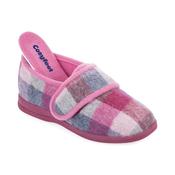 Cosyfeet Holly Slipper Pink Check image