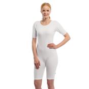 Grey Short-Sleeved Bodysuit with Leg Zip image