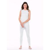 White Bodysuit with Back Zipper Closure Small