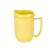 Coloured Dementia Dining Mug with Lid – Yellow image
