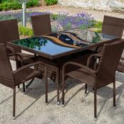 Santona rattan garden furniture set 7 piece outlet