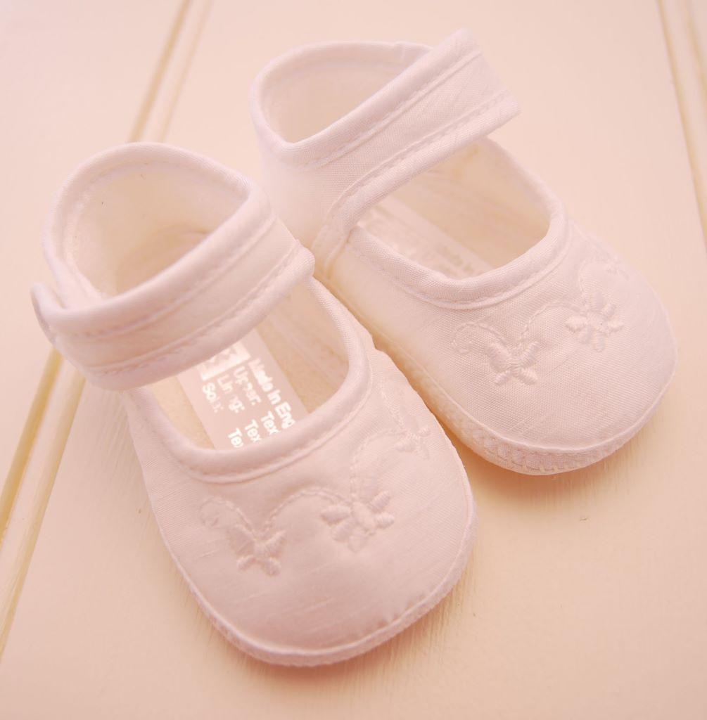 Off White Satin Baby Girl Christening Shoes in Mayo GetLocal Ireland