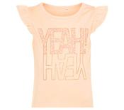Name it Mini Girl Cap Sleeved Top with Glitter YEAH Print