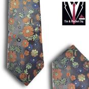 Zazzi Boys Blue Tie and Matching Pocket Square T6082-10GR