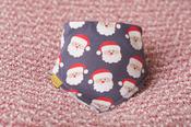 Babyboo Bandana Bib in Grey Happy Santa