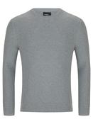 Remus Uomo Light Grey Long Sleeve Crew Neck Sweater