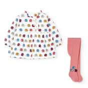 Boboli Baby dress with hedgehog print set image