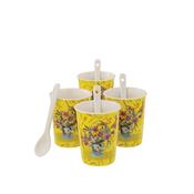 Allen Design Cup of Tea 4 Cups &amp; Spoon Set