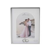 Amore Box Arch Photo Frame With Rings 5" x 7" image