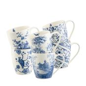 Aynsley Archive Blue Mugs Set of 6