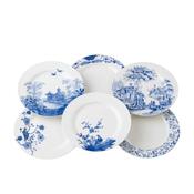 Aynsley Archive Blue Tea Plates Set of 6