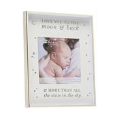 Bambino Metal Plated Moon &amp; Back Photo Frame 5" x 5"