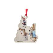 Peter Rabbit and Snow Rabbit Wooden Hanging Ornament image