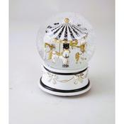Black and White Carousel Snowglobe