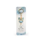 Blue Angel Keyring - Faith, Hope &amp; Love image