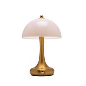 Hestia Bronze Domed Opaque Glass USB LED Touch Table Lamp image