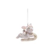 Christmas Bunny on a Sledge Hanging Decoration image