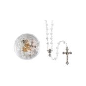 Communion Glass Rosary Crystal
