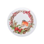 Country Christmas Robin Round Placemats Set of 4 image