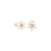 Tipperary Daisy Pearl Stud Gold Earrings
