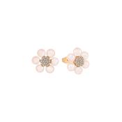 Tipperary Daisy Pink Pearl 2cm Stud Gold Earrings image
